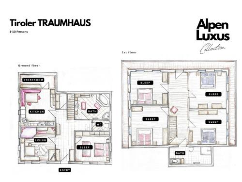 Bố cục TIROLER TRAUMHAUS Hochzillertalblick - AlpenLuxus Collection