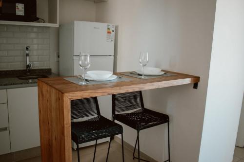 Kuchyň nebo kuchyňský kout v ubytování Temporary Lapachos II grap happy