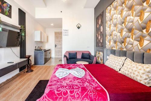 TV a/nebo společenská místnost v ubytování Riyolaxe