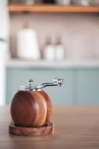 a wooden container sitting on top of a table at The Crow's Nest Skye in Kensaleyre