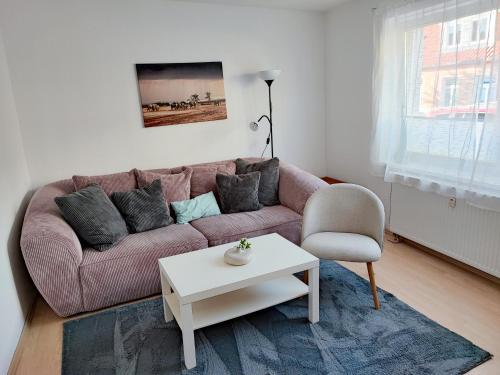 Χώρος καθιστικού στο Ferienwohnung Amelie