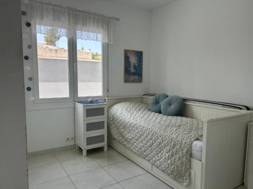 Ένα ή περισσότερα κρεβάτια σε δωμάτιο στο Casa Alta - villa med privat svømmebasseng
