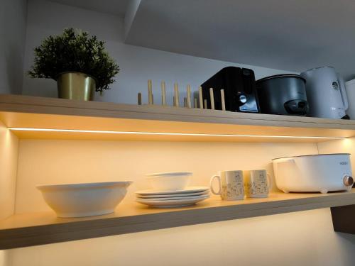 Kuchyň nebo kuchyňský kout v ubytování Prime Zen