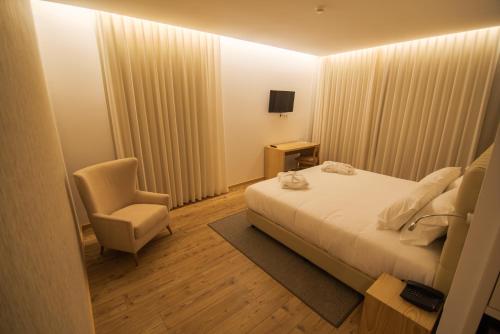 Katil atau katil-katil dalam bilik di Lam Hotel Celorico de Basto