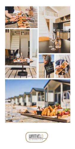 a collage of pictures of food on a table at Logeren aan Zee in Katwijk aan Zee