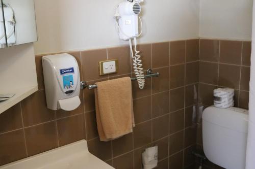 Koupelna v ubytování Hermitage Motel