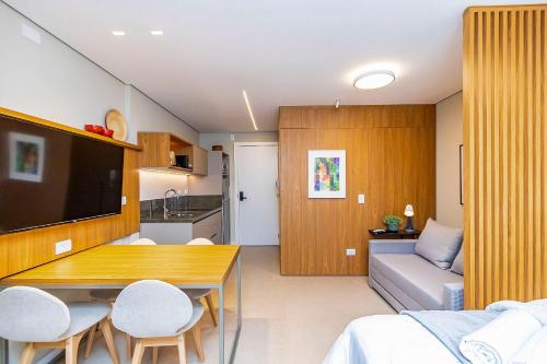 Η κουζίνα ή μικρή κουζίνα στο Studio Premium p/ 4 pessoas no All Batel - BAT1816