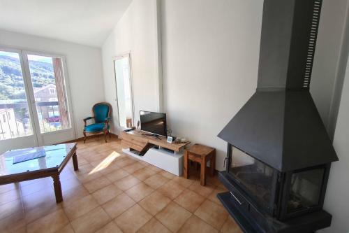 Χώρος καθιστικού στο Bright apartment with two bedrooms in Ajaccio