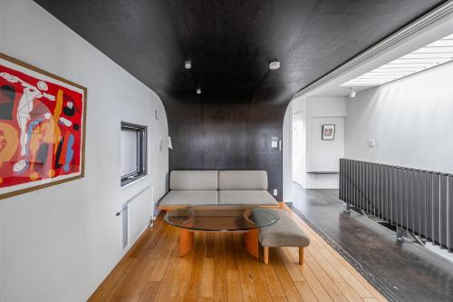 Χώρος καθιστικού στο Townhouse Asahikawa