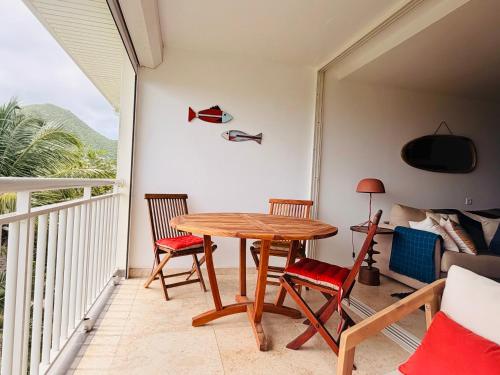 Balkoni atau teres di New Mont Vernon chic relax sur plage et piscine