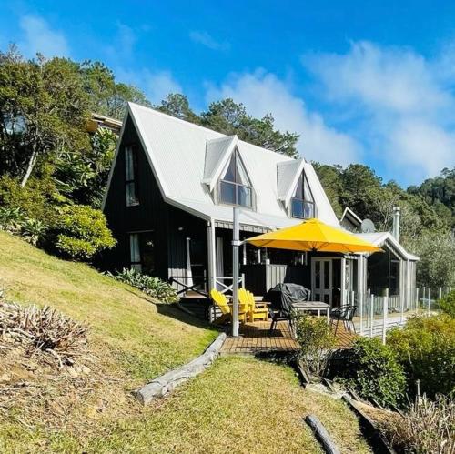 Bygningen som feriehuset ligger i