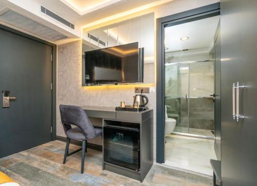 Ένα μπάνιο στο 216 Silver Suite