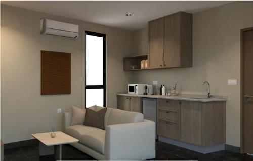 Η κουζίνα ή μικρή κουζίνα στο Kivana Suite by Ayuhouz