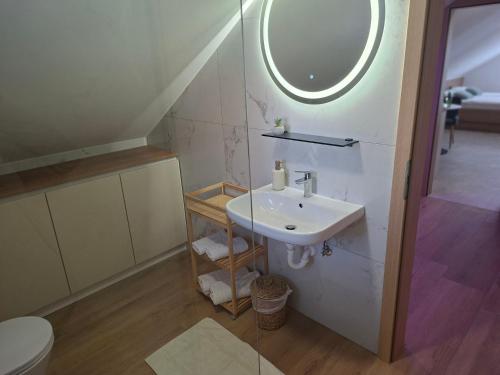 Koupelna v ubytování APARTMA BriGITA