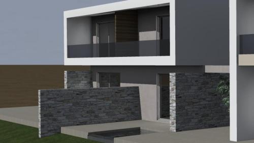 a rendering of a house with a fireplace at Haraki Emerald in Haraki