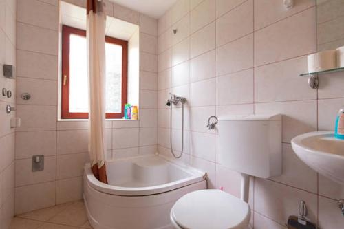 Ένα μπάνιο στο Apartments Vratnik