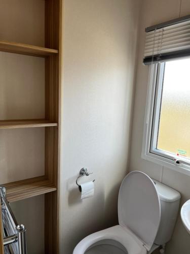 Et badeværelse på Sand Dollar, Silver Sands Holiday Park