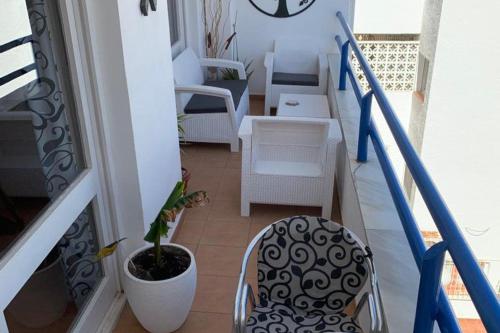 Χώρος καθιστικού στο Fabulous Front Line 3-Bedroom Apartment in Mojacar