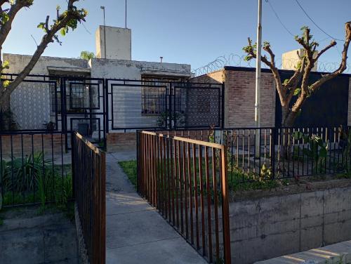 an iron fence in front of a house at Casa Rawson in San Rafael