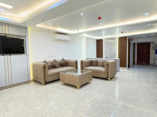 Posezení v ubytování Hotel K K Casa-Few Step away from New Delhi Railway Station & 3 Mint walk from Connaught place