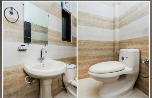 Koupelna v ubytování Dev guest house