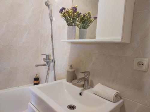 Koupelna v ubytování ЖК Центральний біля Авангарду