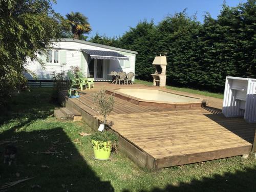 Zahrada ubytování La maison du Bonheur Mobilhome