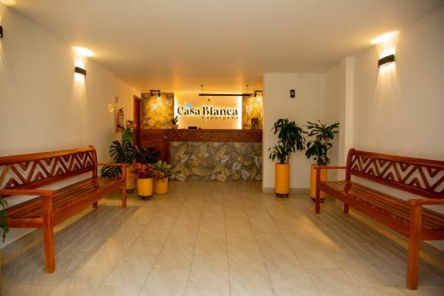 Χώρος καθιστικού στο Hotel Casa Blanca Capurgana