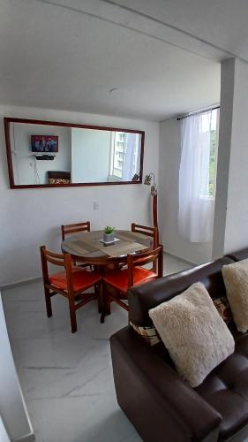 Posezení v ubytování apartamento descanso villeta