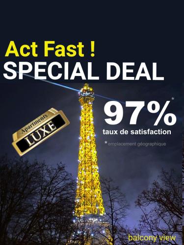 Appartement devant la Tour Eiffel et Seine