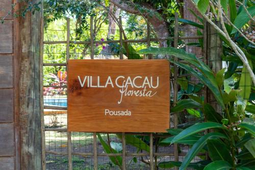 a sign for the villa cacao variegosa at Villa Cacau - Floresta in Trancoso