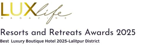 a sign for the best luxury boutique hotel hotel exhibit district at Patan Square - 2 km from Patan Durbar Square in Pātan