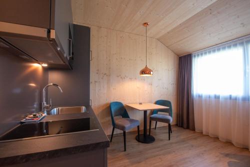 Kuchyň nebo kuchyňský kout v ubytování Cubilaris Motel