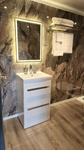 Koupelna v ubytování Fa'side Lodge