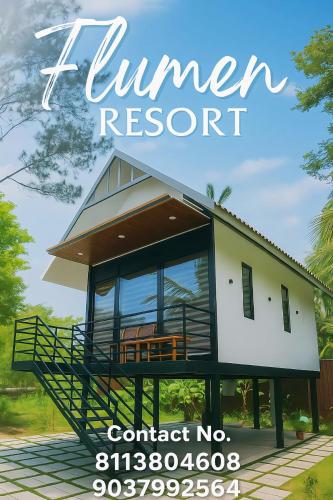 a rendering of a house with the words summer resort at Flumen Resort in Ernakulam