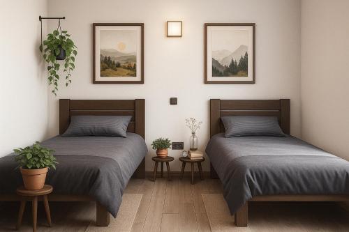 Postel nebo postele na pokoji v ubytování Shatiz
