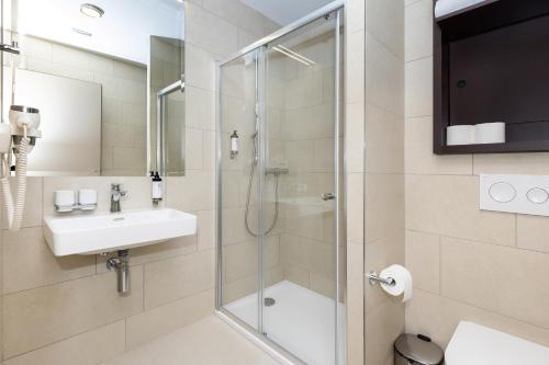 Koupelna v ubytování Hotel Awam
