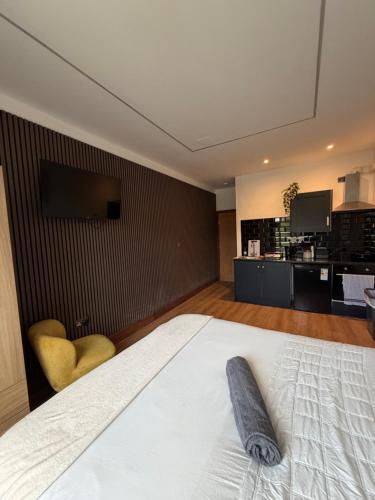 Η κουζίνα ή μικρή κουζίνα στο Globe Apartments M16