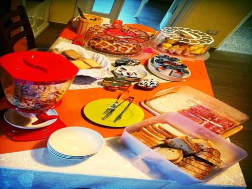 a table with a bunch of food on it at Villa Augusta in Civitanova del Sannio