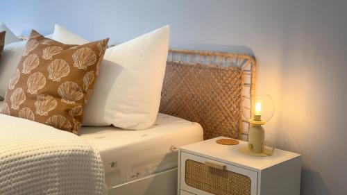 Ένα ή περισσότερα κρεβάτια σε δωμάτιο στο Haus Frauenpreiss Whg 57 KüstenNest