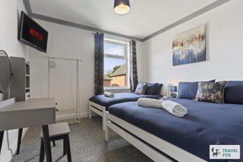 Postel nebo postele na pokoji v ubytování Mia's House: Park view +Parking