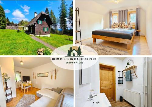 Postel nebo postele na pokoji v ubytování Beim Michl in Mauthnereck