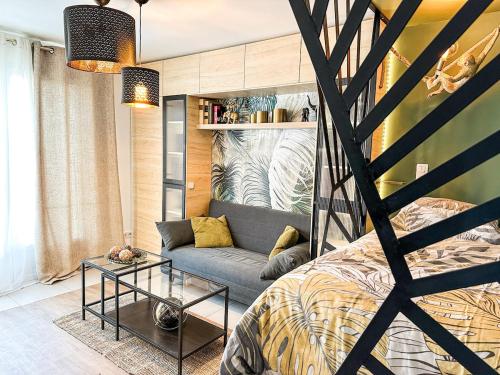 Et opholdsområde på Studio Oasis Emeraude