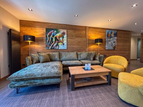 Χώρος καθιστικού στο Appartement écureuil 8 personnes