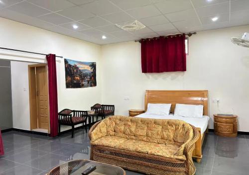 Ένα ή περισσότερα κρεβάτια σε δωμάτιο στο Skyline Rooftop Studio