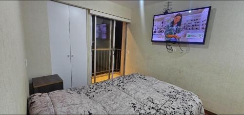 Ένα ή περισσότερα κρεβάτια σε δωμάτιο στο Departamento Céntrico Lima