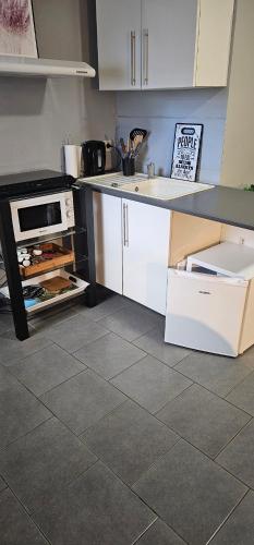 Kuchyň nebo kuchyňský kout v ubytování B&B Evasion Appartment