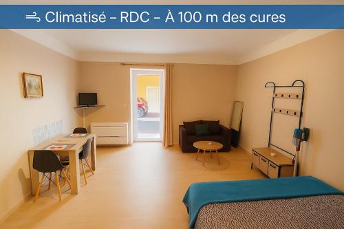 Appartement en RDC climatisé à 100m des cures