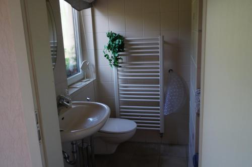 Koupelna v ubytování Ferienwohnung Grimmelmann