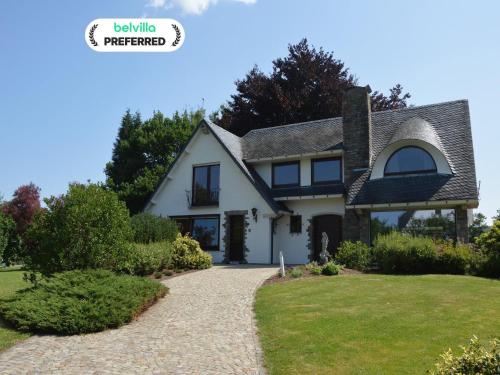 a white house with a grey roof at Stay in Stavelot, Liege in Stavelot